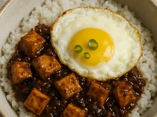 Black Bean Sauce Tofu & Egg Rice