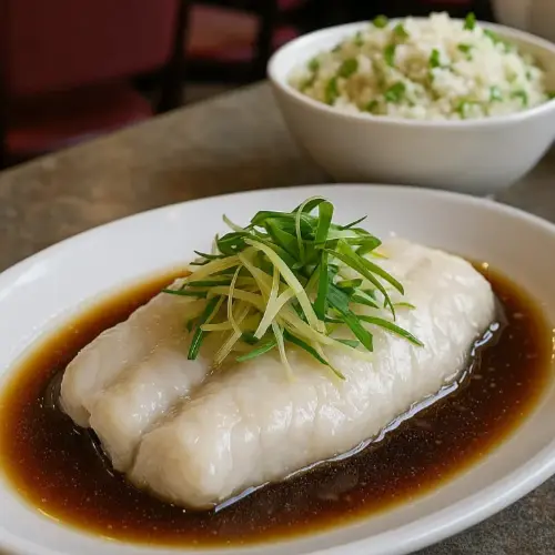 薑蔥蒸魚片飯